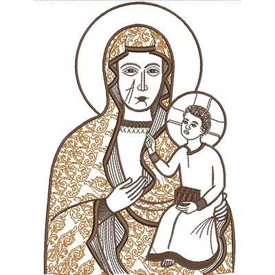 Matriz de matriz Matriz De Bordado Nossa Senhora De Czestochowa